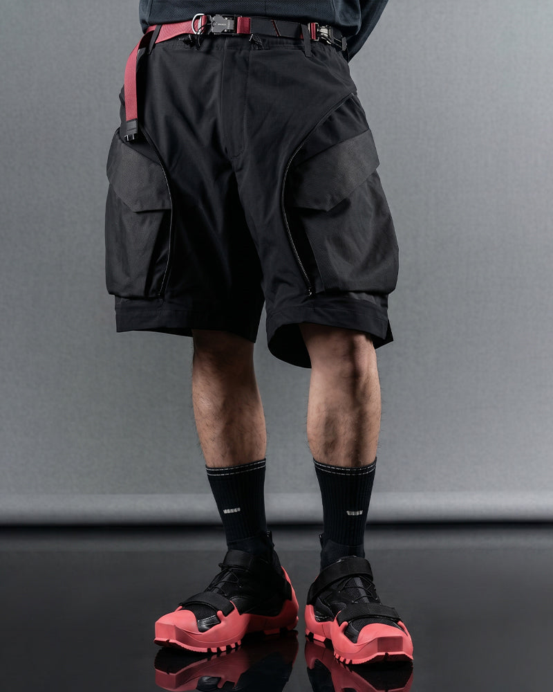 Half-Zip Thermal-Dynamics Techwear Shorts