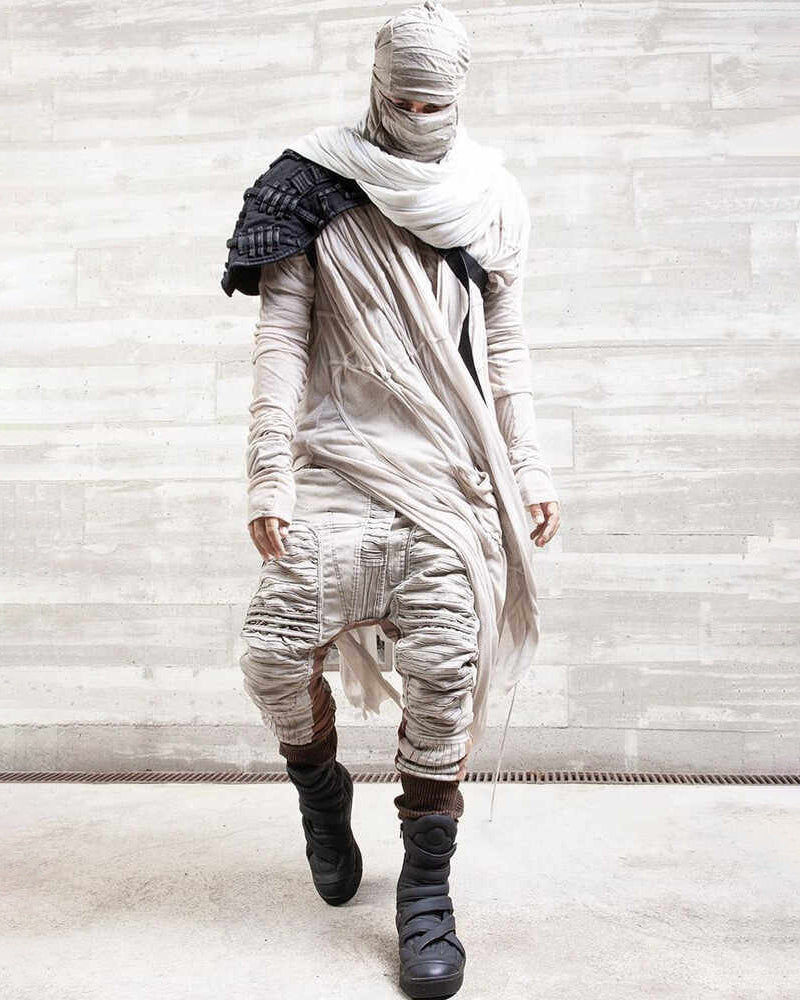 Post-Apocalyptic Draped Hooded Jacket