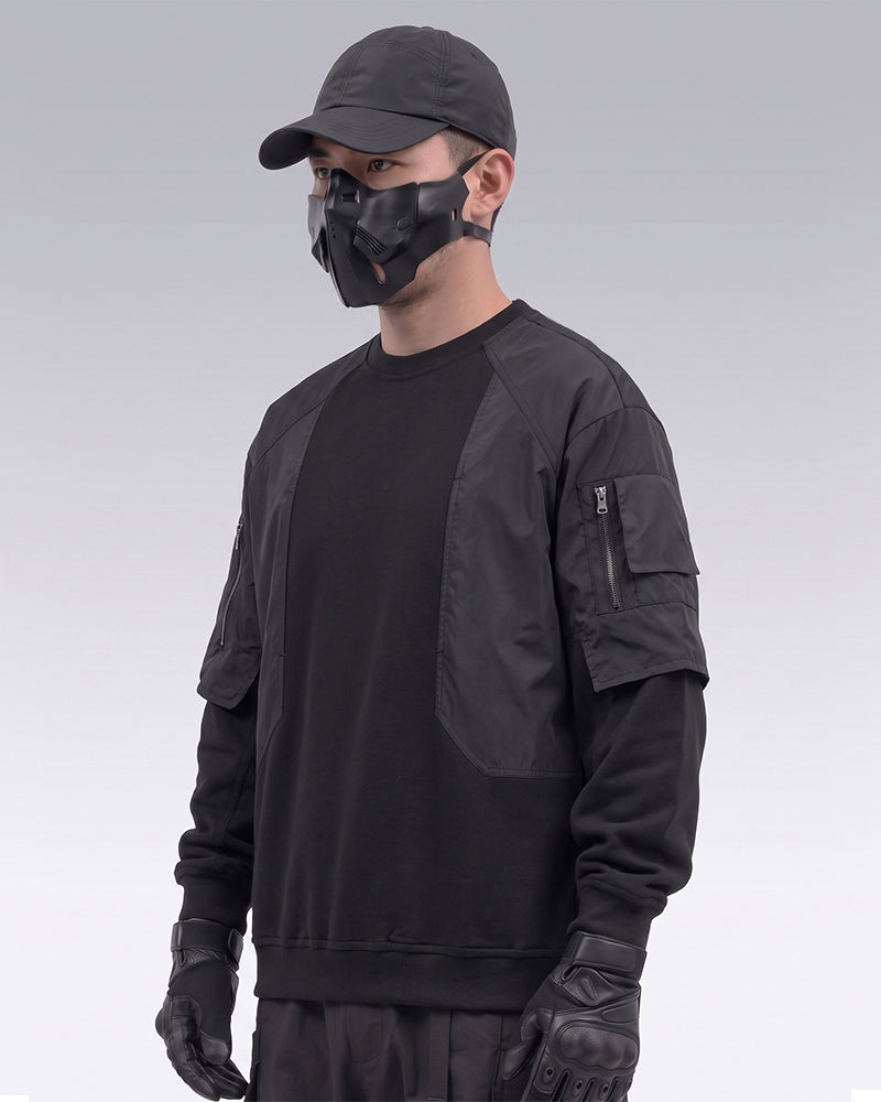 Cyberpunk Fake Two Piece Crewneck Sweatshirt