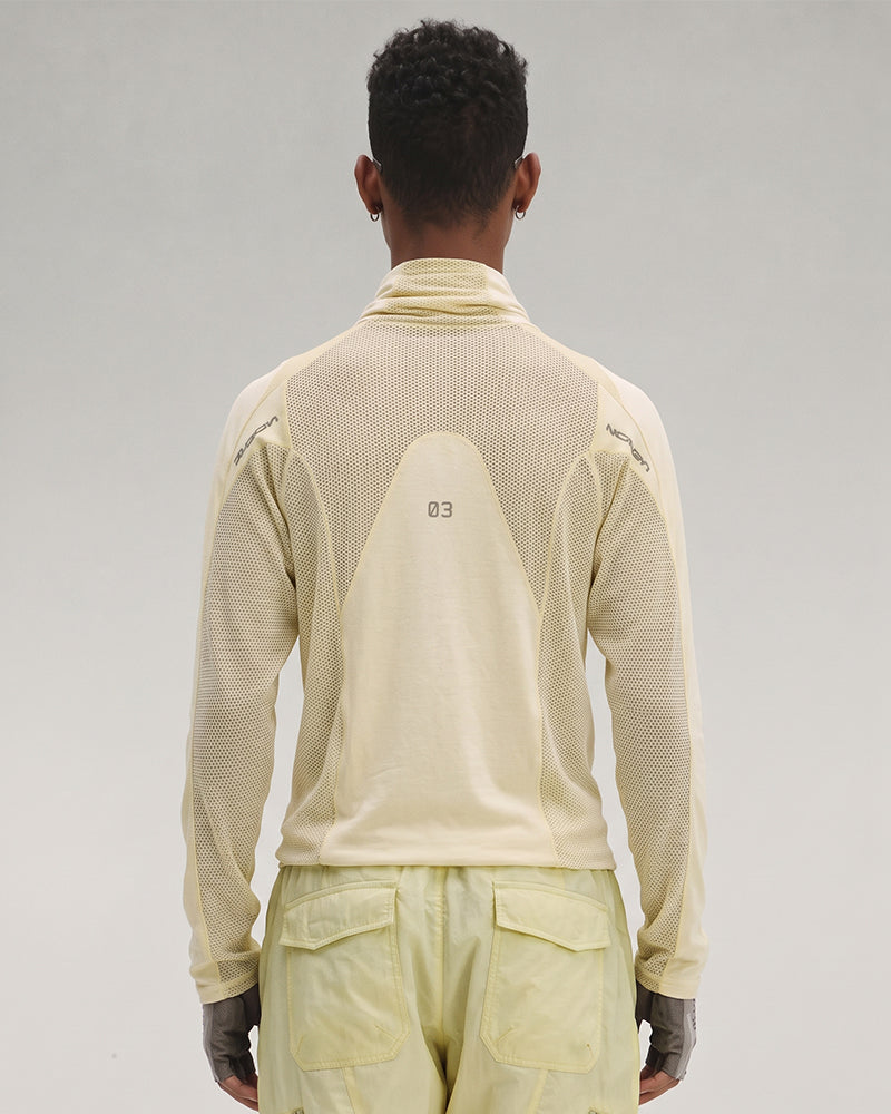 Wasteland Dirty Dye Mesh Technical Long Sleeve Top