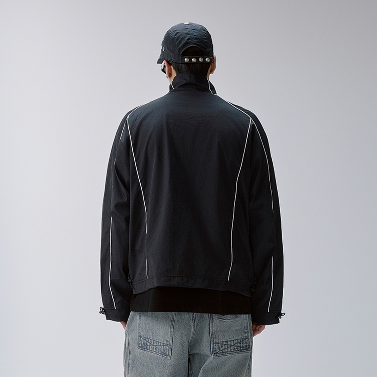 Contrast Piped Track Jacket