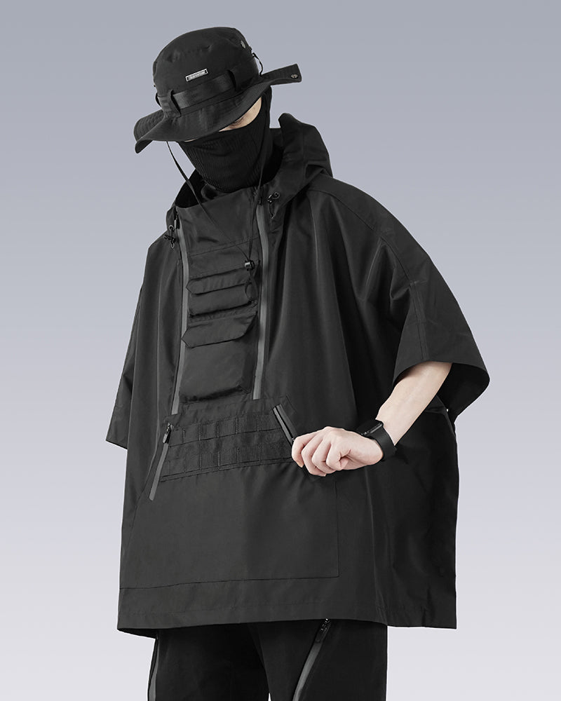 Three-Layer Waterproof Techwear Poncho Jacket