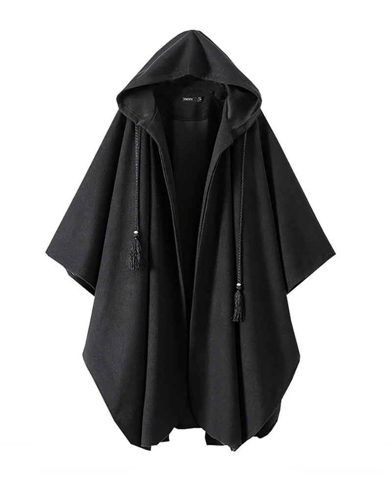 Techwear Long Cape Hooded Coat