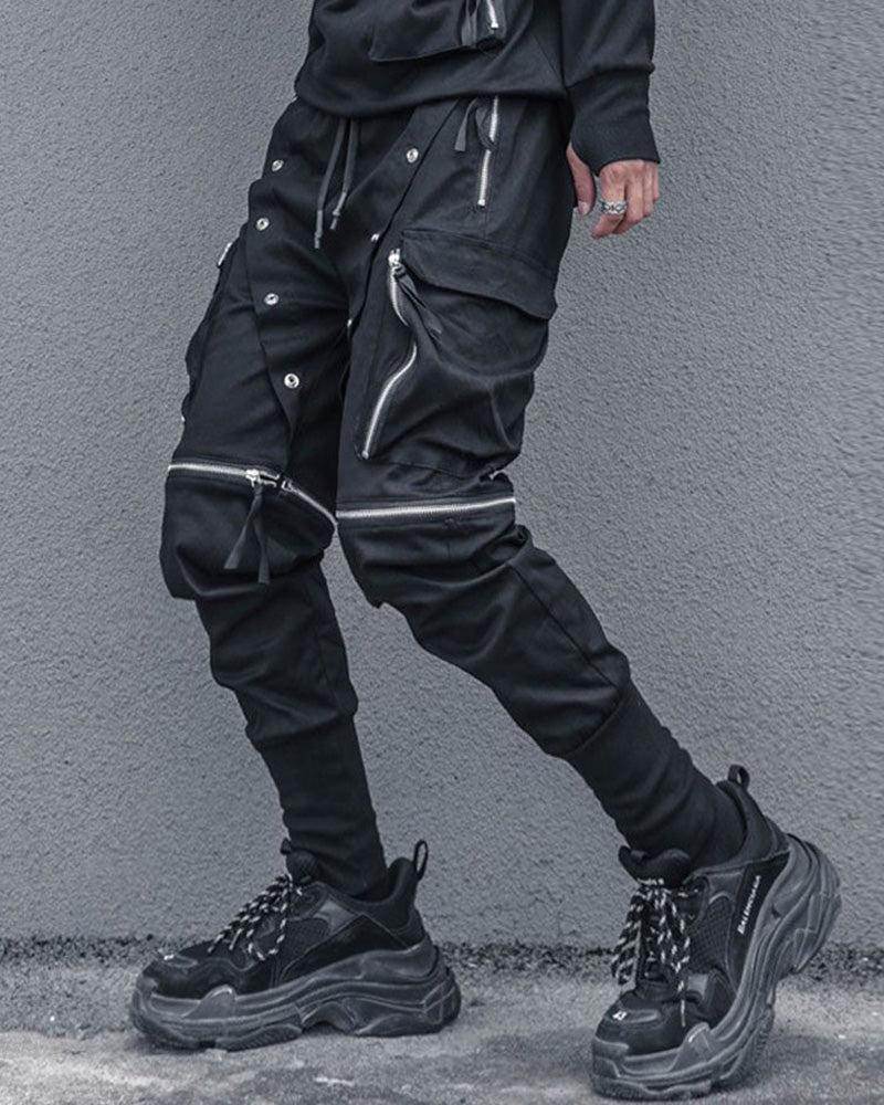 Techwear Multi-Zip Detachable Legs Cargo Pants