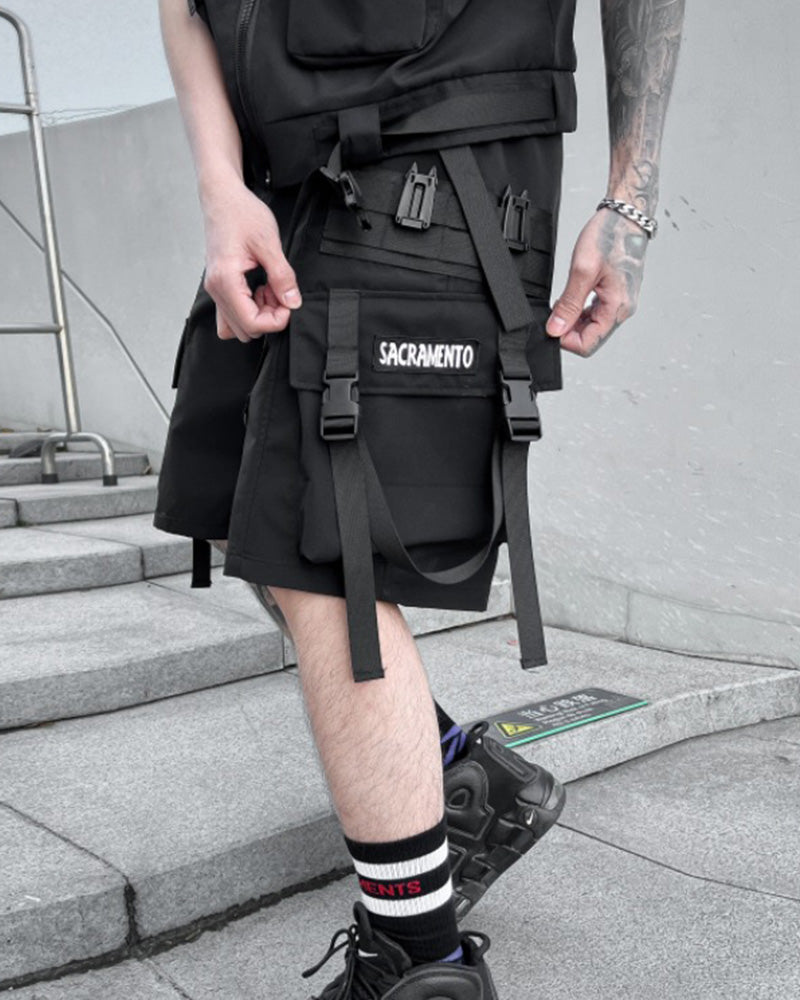 Techwear Multi-Pocket Cargo Shorts