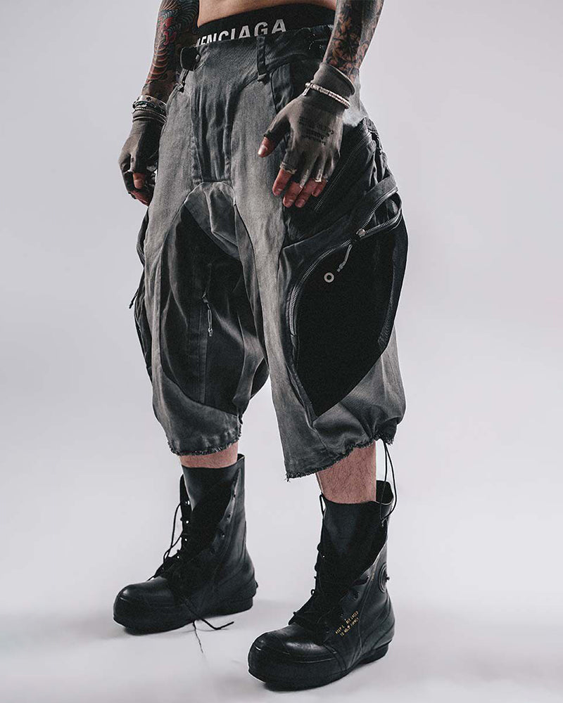 Nightfall Two-Tone Tactical Cropped Cargo Pants