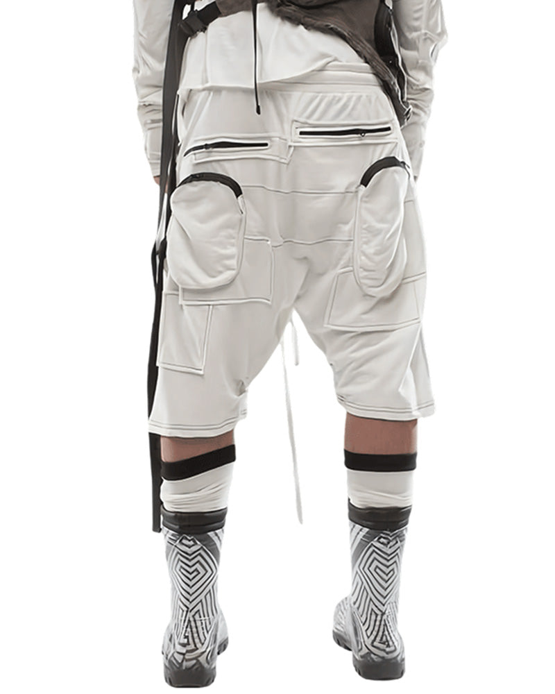 Wasteland Asymmetric Cargo Sweat Shorts