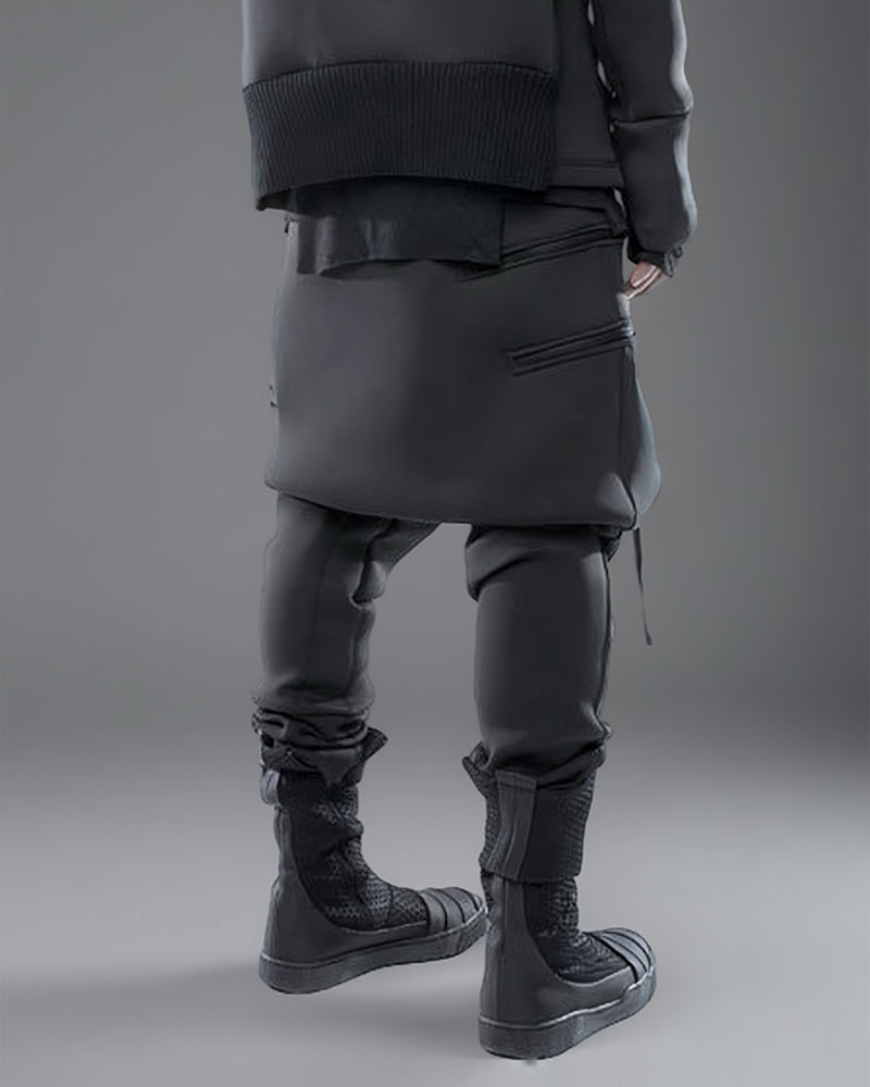 Wasteland Asymmetric Relaxed-Fit Tech Sweatpants