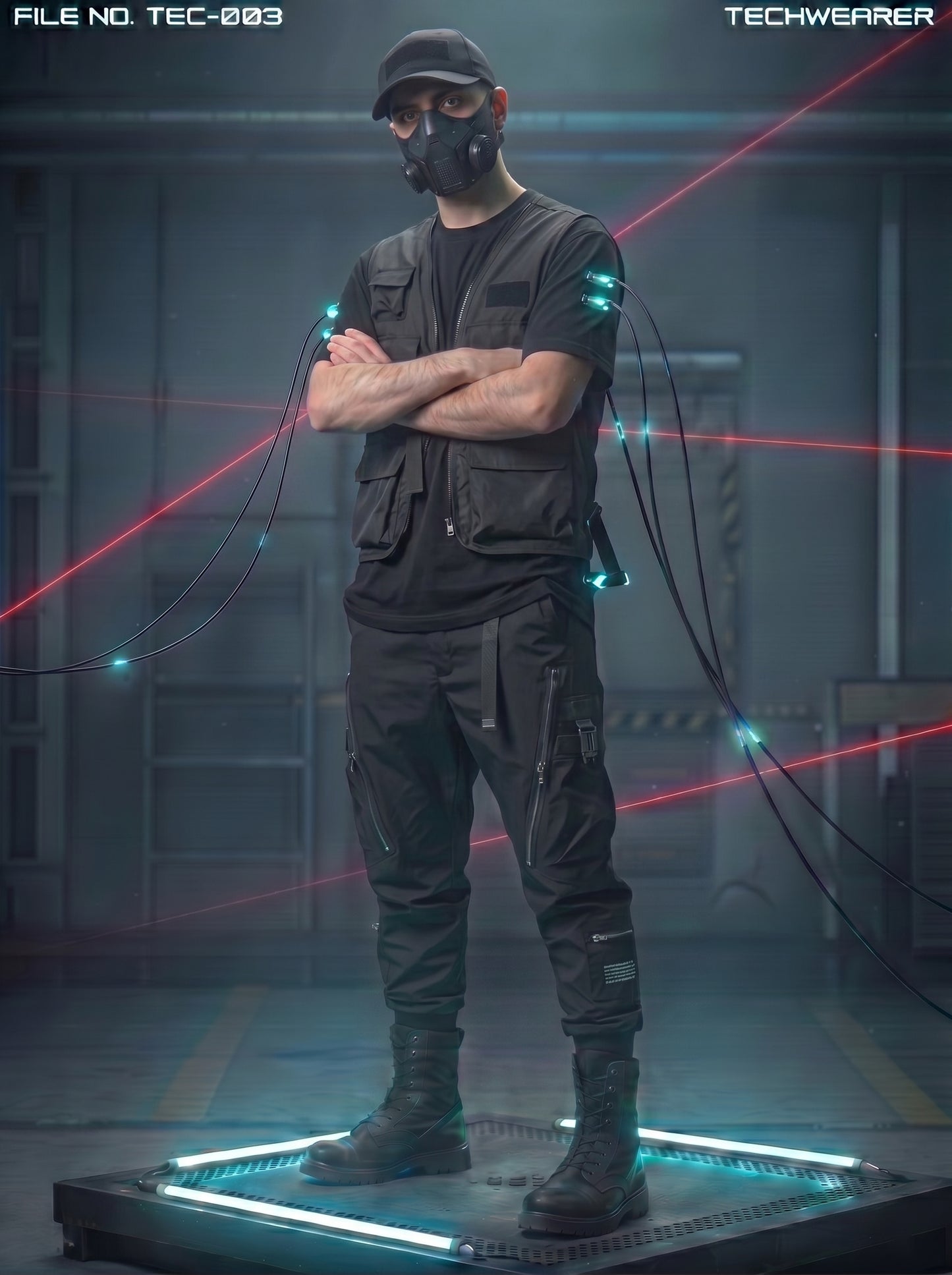 TEC-003｜Cyberpunk Tactical Techwear Set Top / Bottom