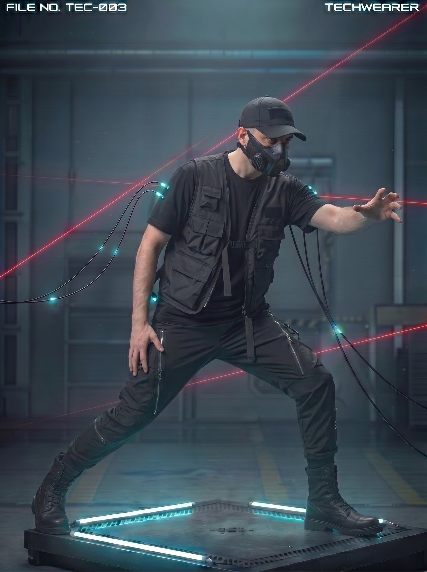 TEC-003｜Cyberpunk Tactical Techwear Set Top / Bottom
