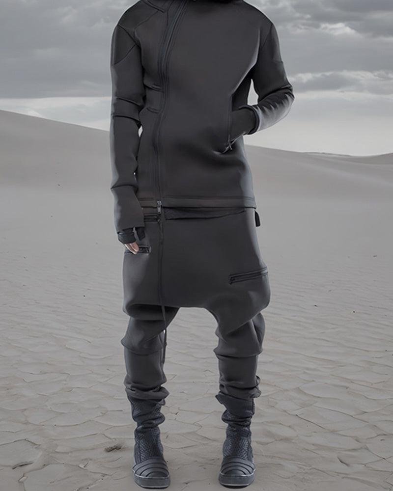 Wasteland Asymmetric Relaxed-Fit Tech Sweatpants