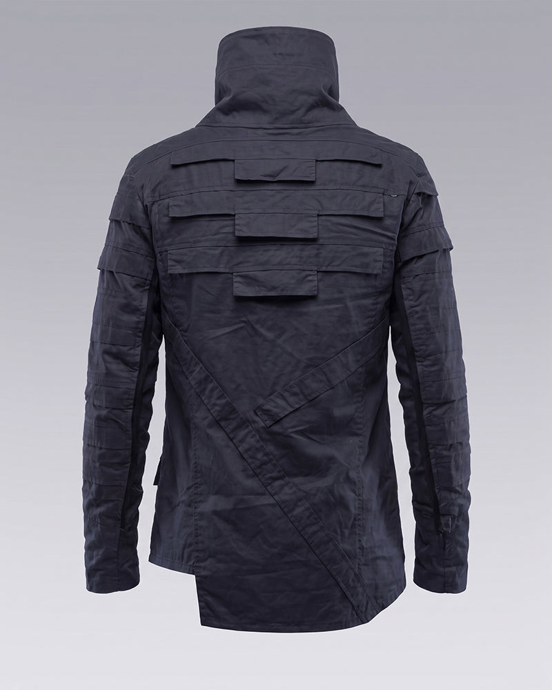 Wasteland Asymmetric Pleated High-Neck Shirt