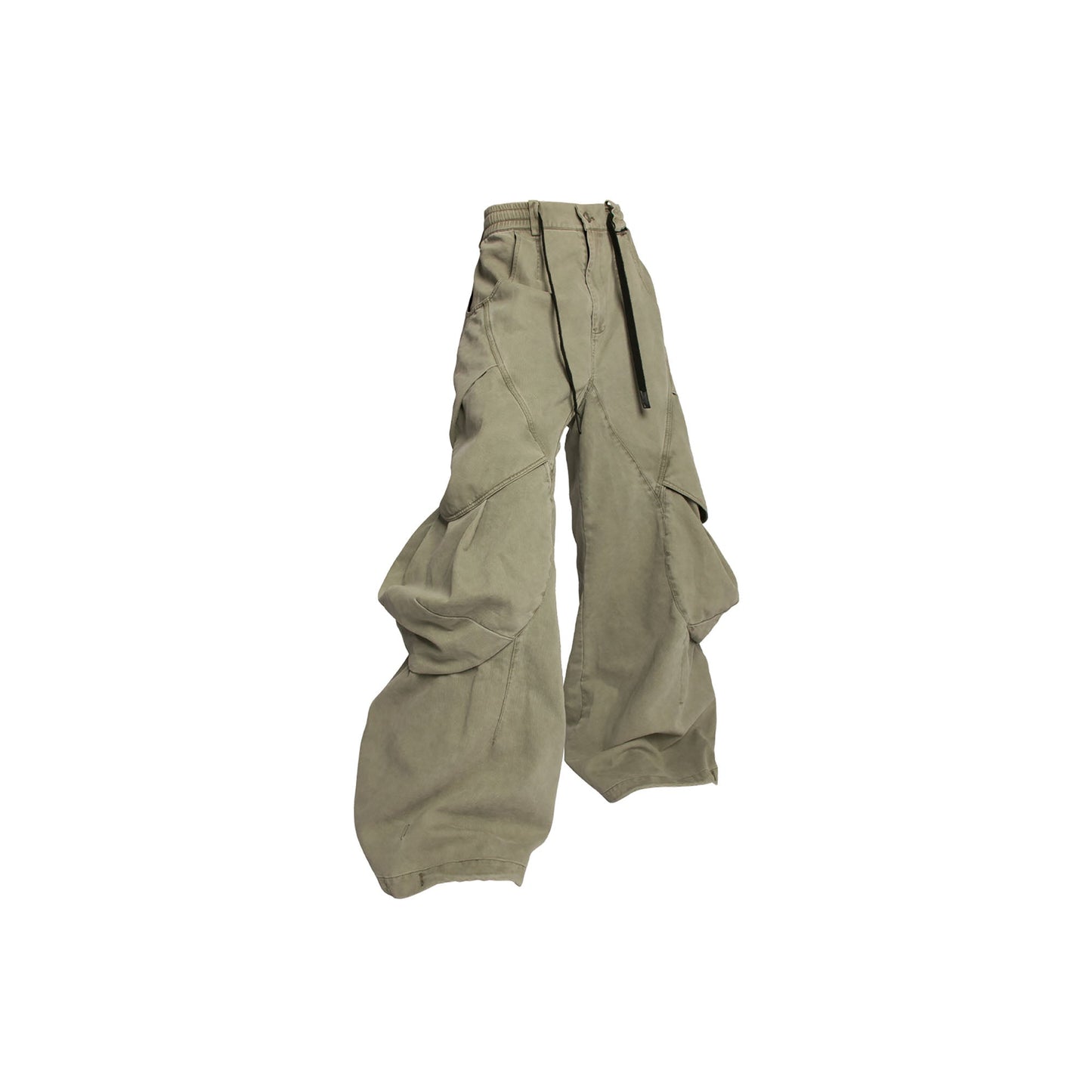 Multi-Pocket Panel Drawstring Pants
