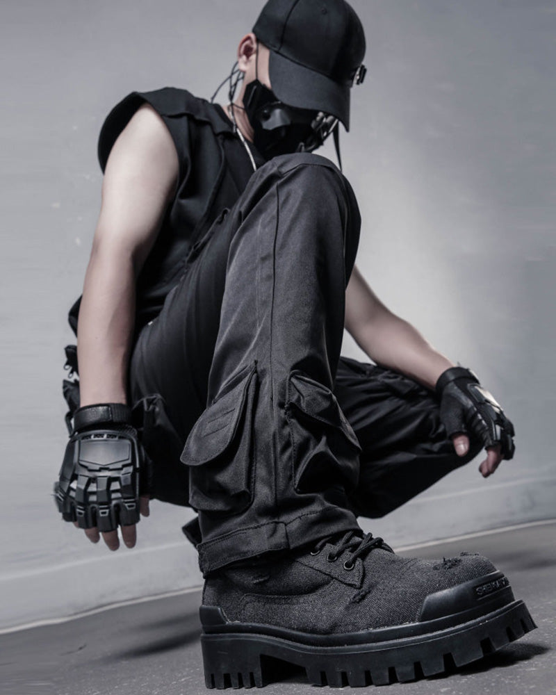 Tactical Multi-Pocket Straight-Leg Cargo Pants