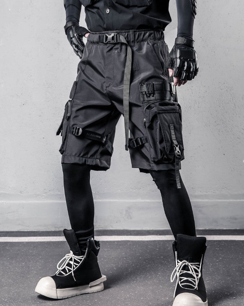 Techwear Multi-Pocket Cargo Shorts