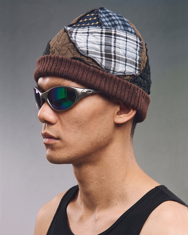 Wasteland Patchwork Thermal Knitted Hat