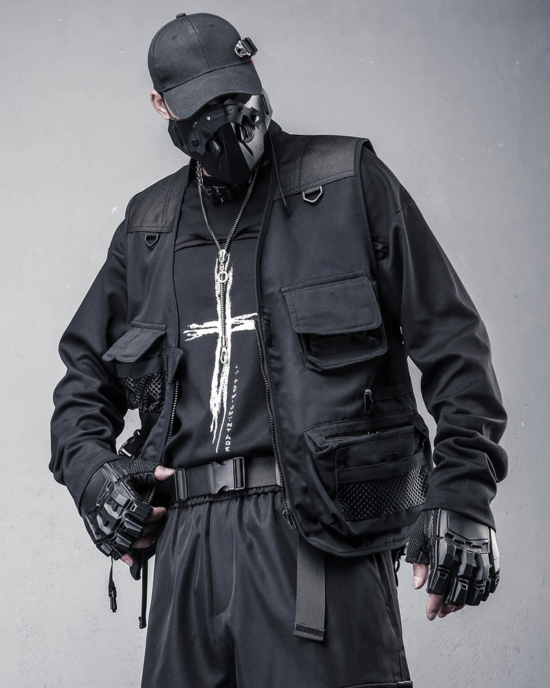 Techwear Utility Multi-Pocket Cargo Vest