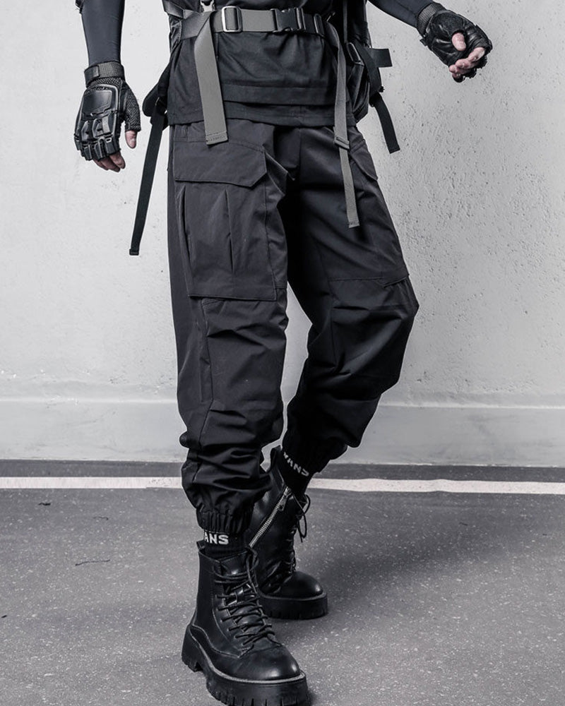 Minimalist Waist Buckle Techwear Cargo Pants