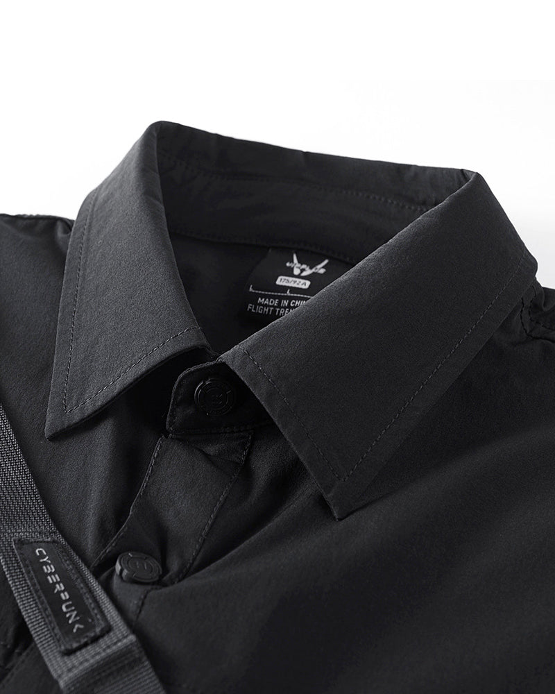 Tactical Utility Crossbody Strap Short Sleeve Tech Shirt