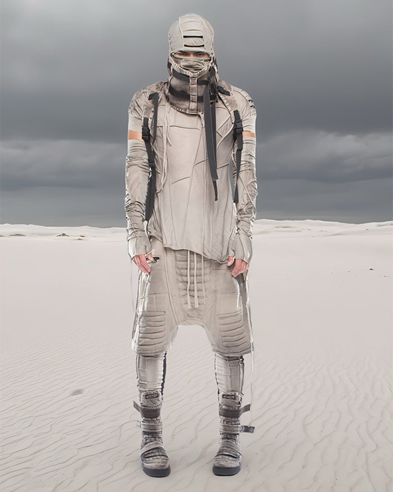 Wasteland Deconstructed Pleated Shorts