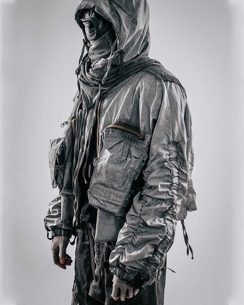 Post-Apocalyptic Hooded Techwear Jacket