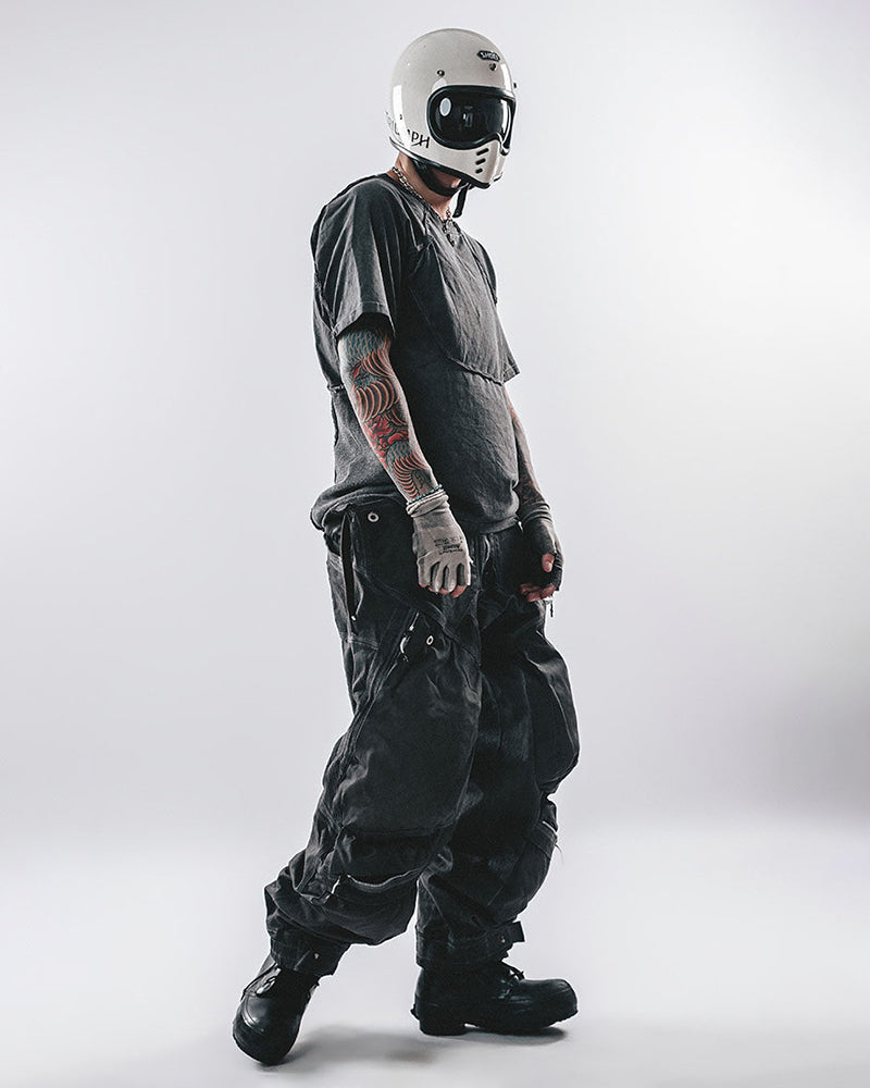 Post-Apocalyptic Acid-Wash Deconstructed T-Shirt
