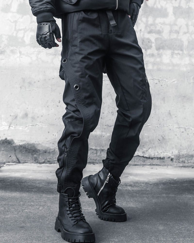 Functional Splice Curved Techwear Cargo Pants
