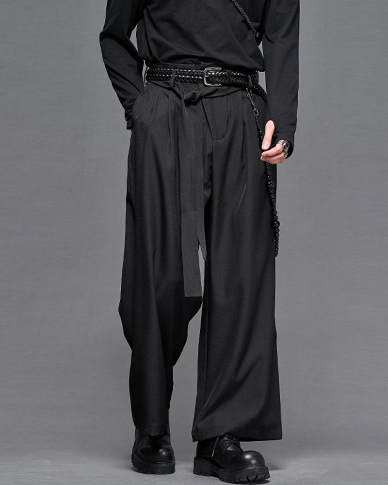 Modern Japanese Wide Leg Straight Cut Hakama Pants