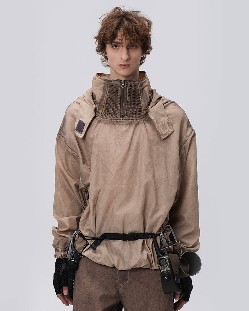 Wasteland Dye-Dirty Anorak Pullover Jacket