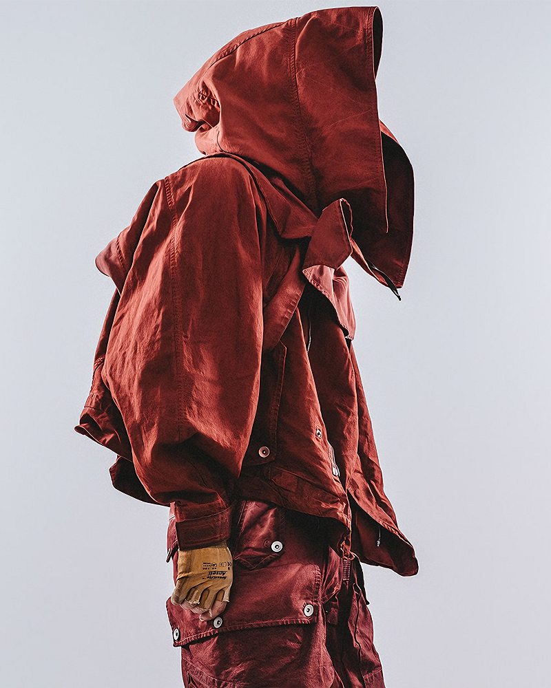 Post-Apocalyptic Patchwork Dirty Wash Jacket