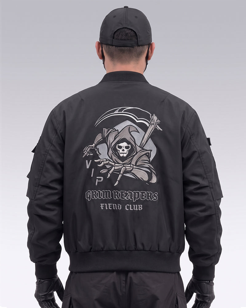 Techwear Skull Black Bomber Cyberpunk Jacket