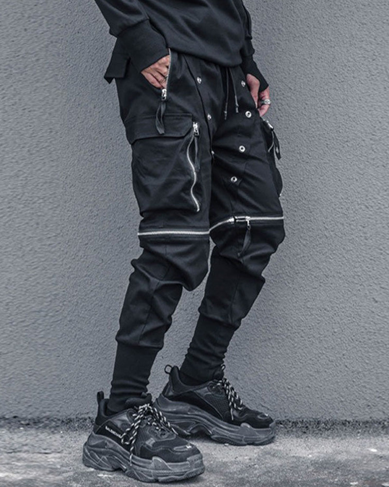 Techwear Multi-Zip Detachable Legs Cargo Pants