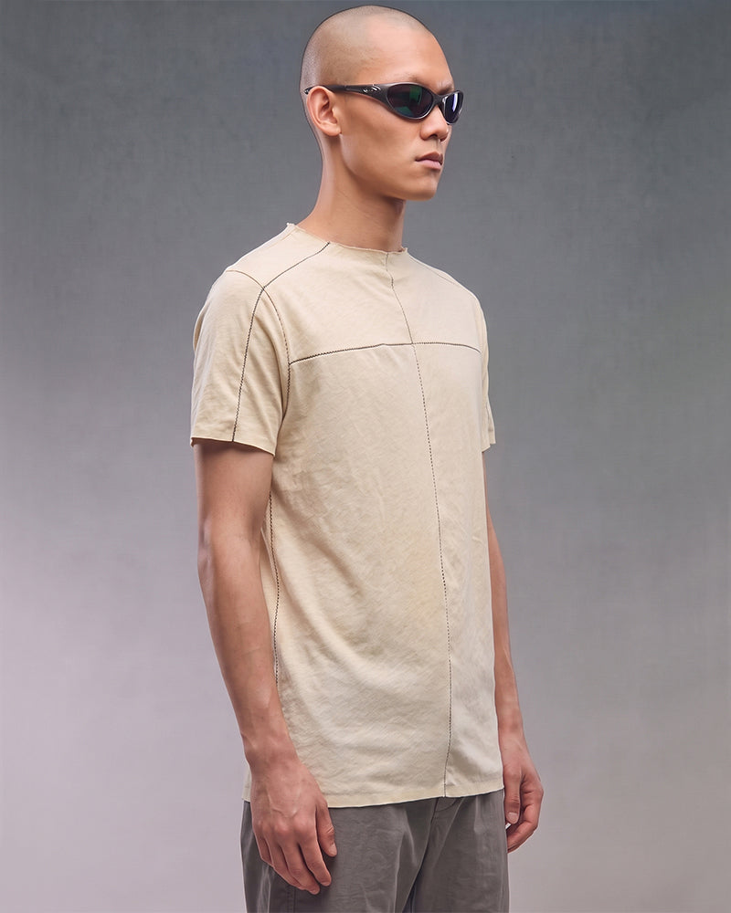 Post-Apocalyptic Paneled Raw Stitch Short Sleeve Tee