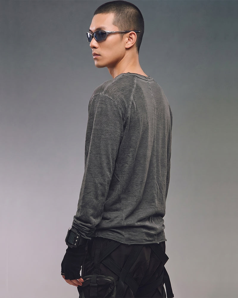 Post‑Apocalyptic Washed Long Sleeve Tee