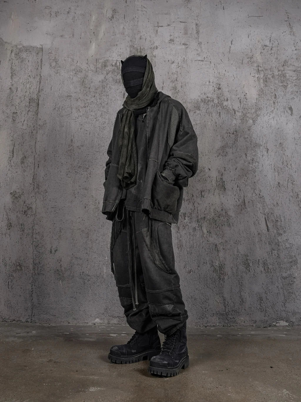Distressed Demon Clad Deconstructed Hooded Jacket