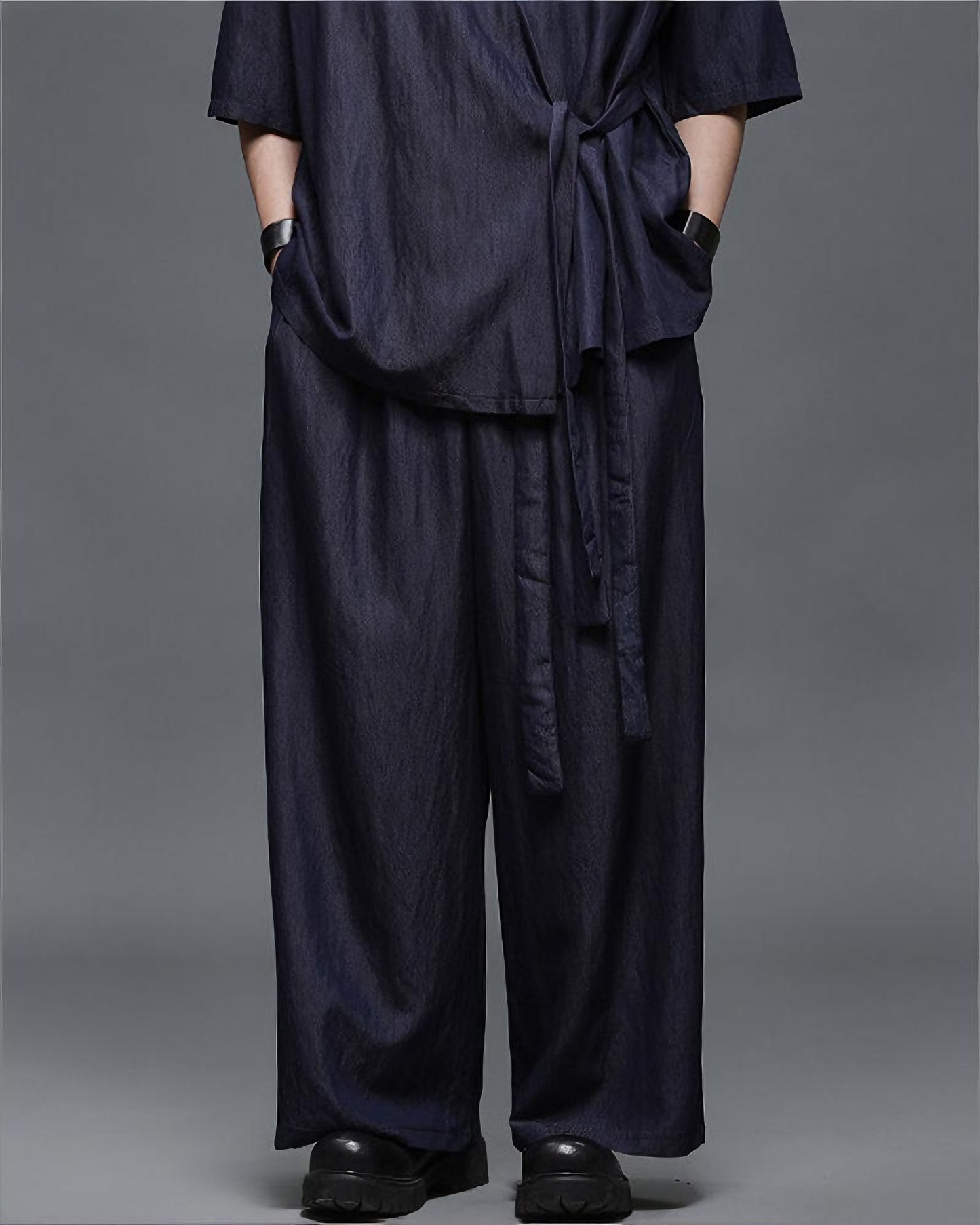 Minimalist Japanese Zen Wide-Leg Hakama Pants