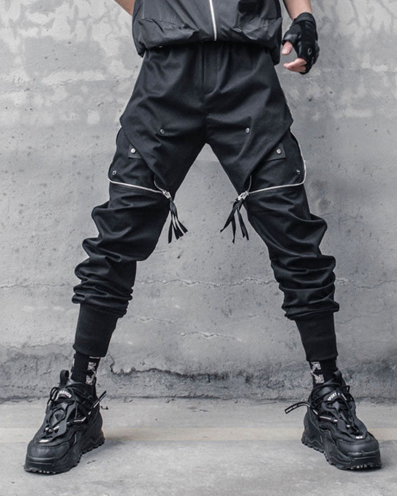 Techwear Large Zip Pockets Cargo Pants