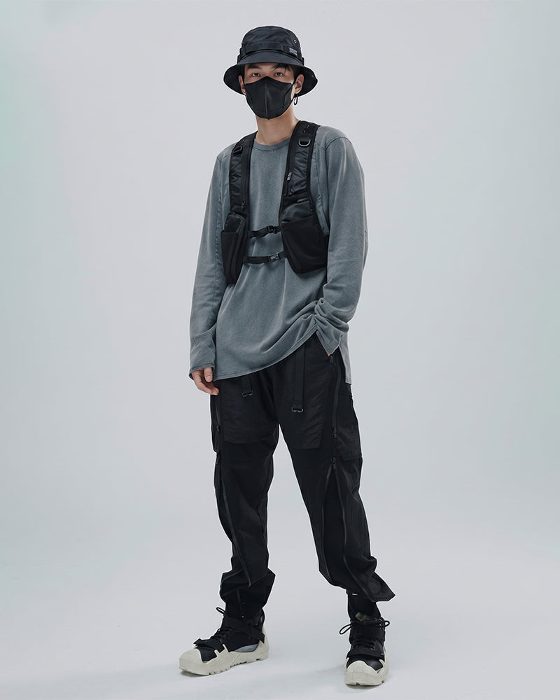 Dual-Mode Zippered Layered-Pocket Water-Repellent Techwear Pants