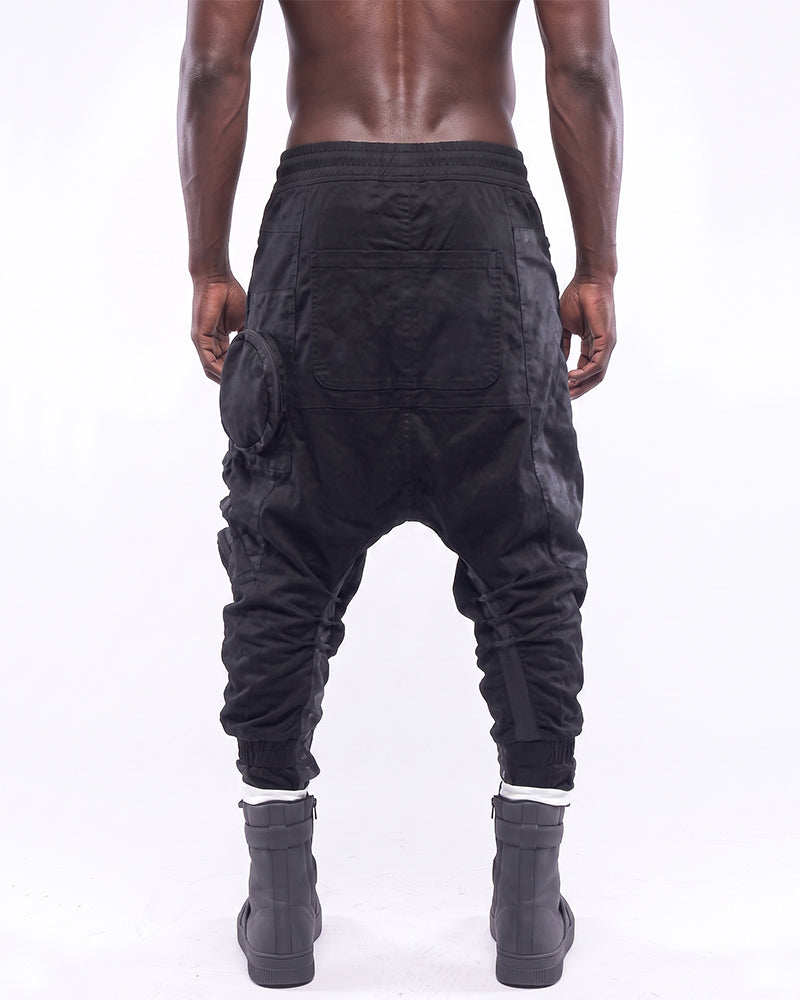 Wasteland Multi‑Pocket Drop‑Crotch Cargo Pants