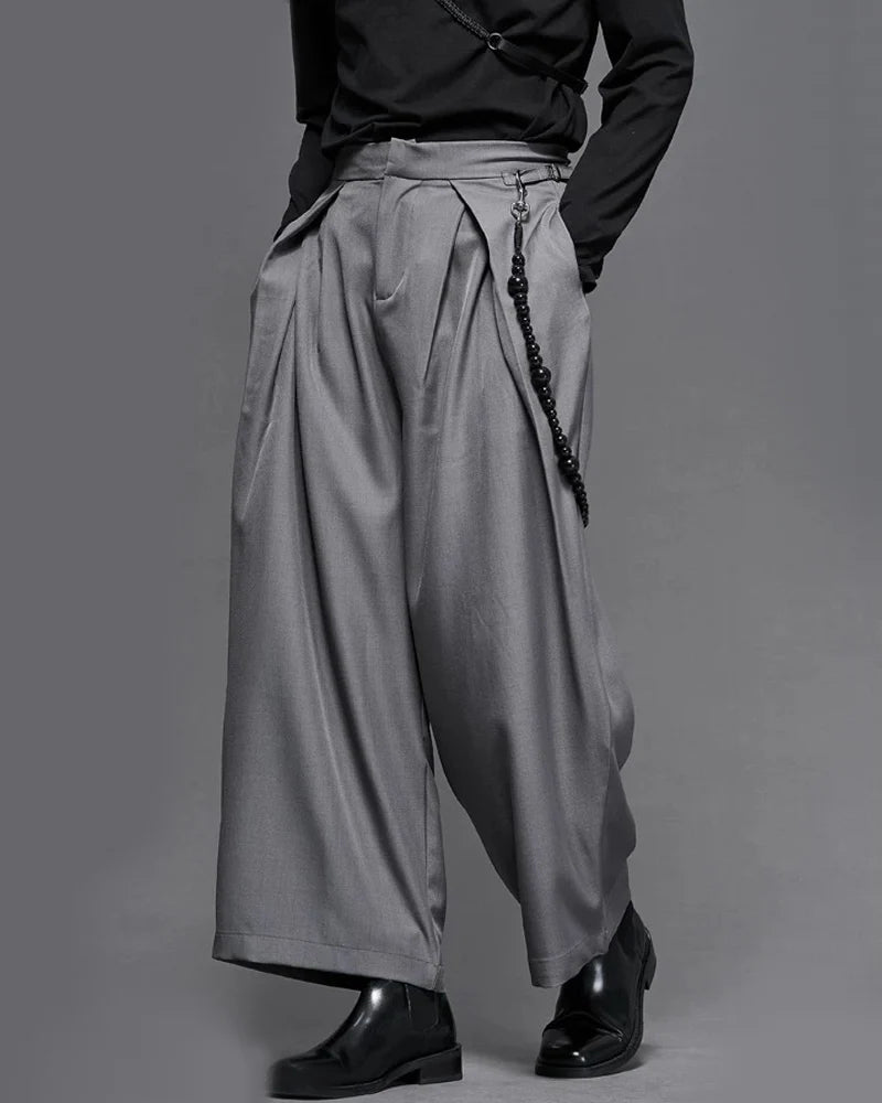 Modern Japanese Vintage Wide-Cut Hakama Pants