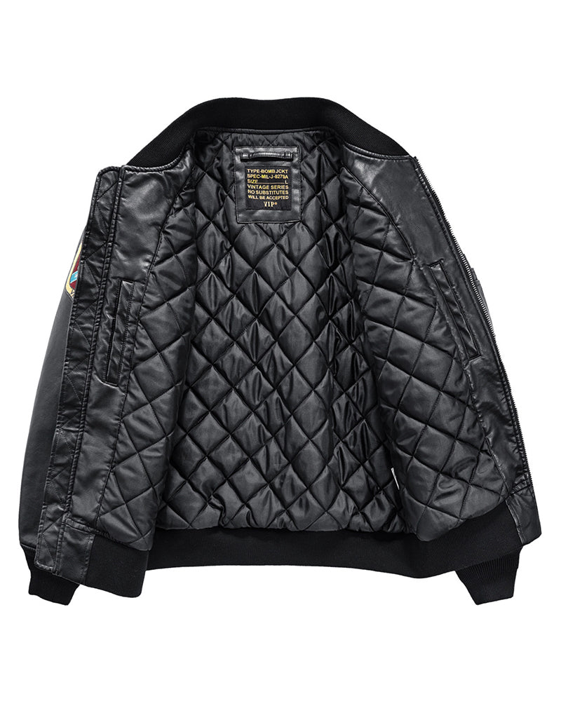 Techwear PU Bomber Jacket