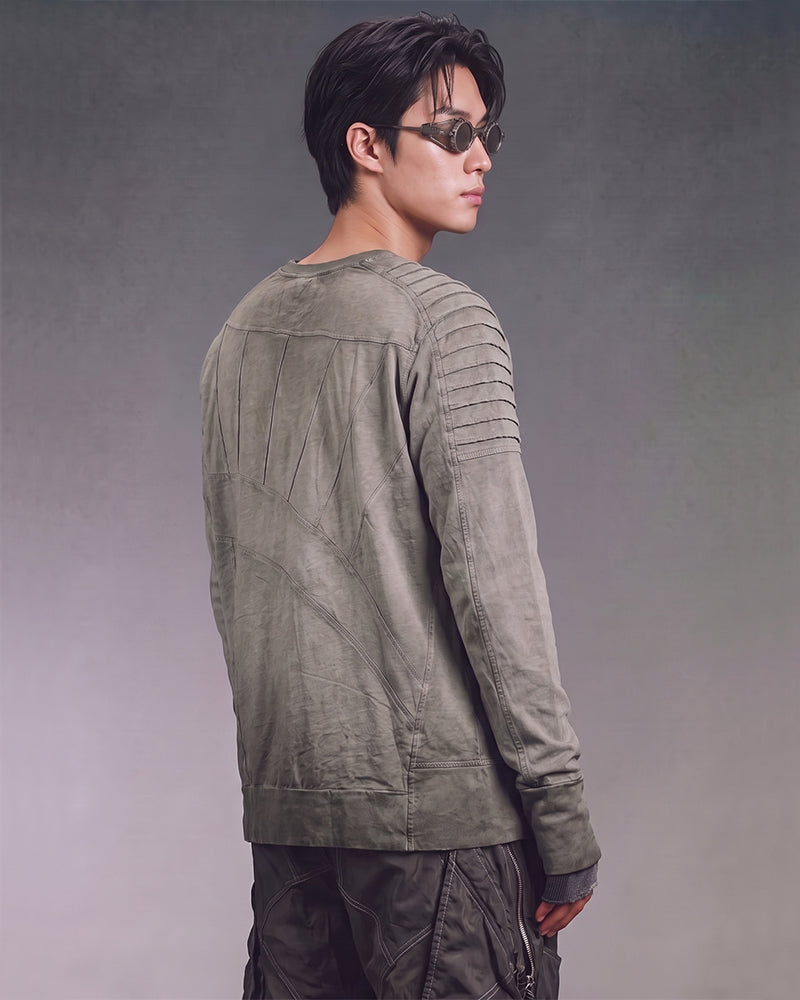 Post-Apocalyptic Dirty-Washed Deconstructed T-shirt