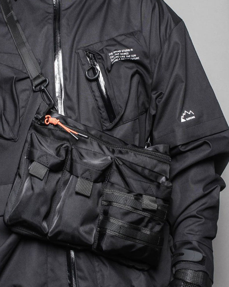 Techwear Utility Multi-Pocket Sling Bag