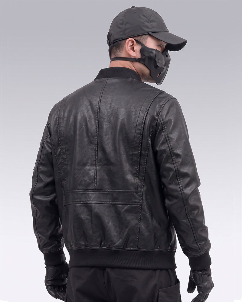 Techwear PU Bomber Jacket
