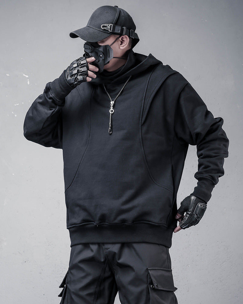 Japanese Techwear Patchwork Hoodie