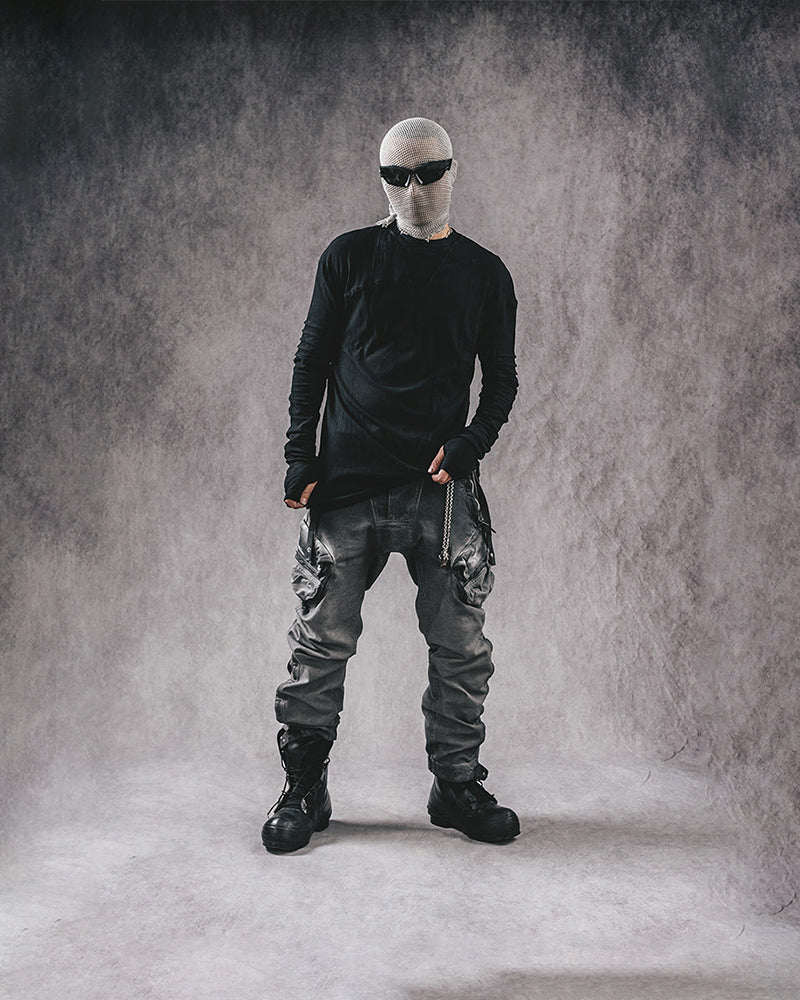 Post-Apocalyptic Deconstructed Layered Long-Sleeve Tee