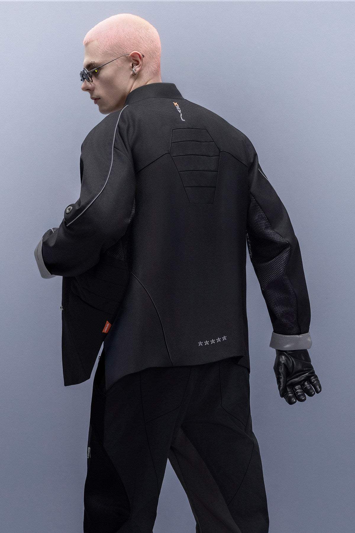 Cyberpunk Samurai Reflective Tang Suit Jacket