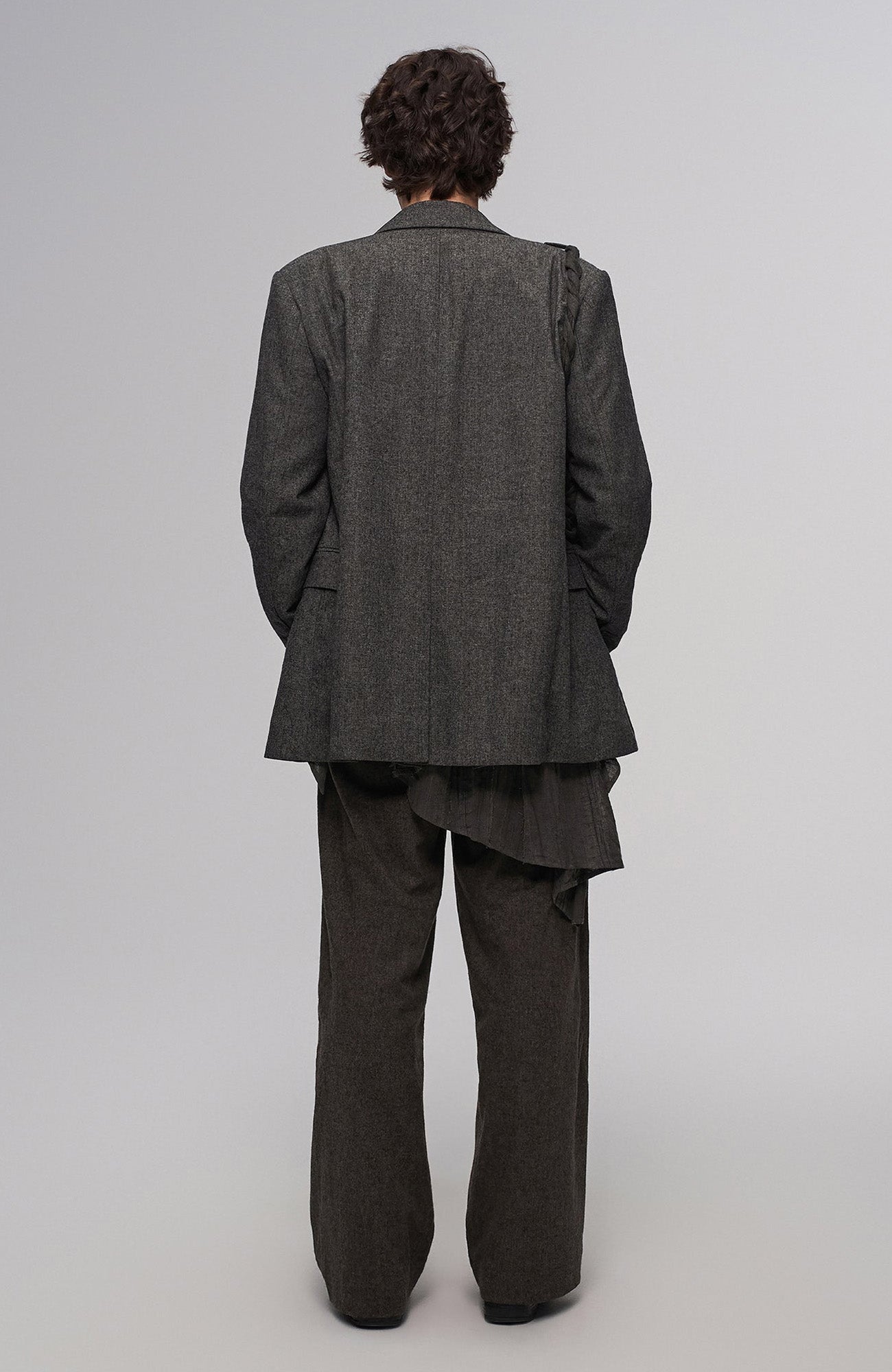 Rope Wrap Wool-Blend Suit Jacket