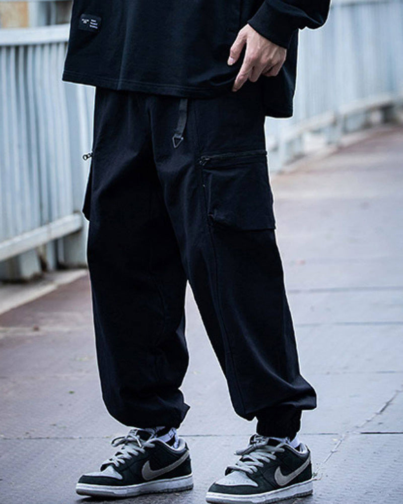 Streetwear Multi-Pocket Strap Techwear Cargo Pants