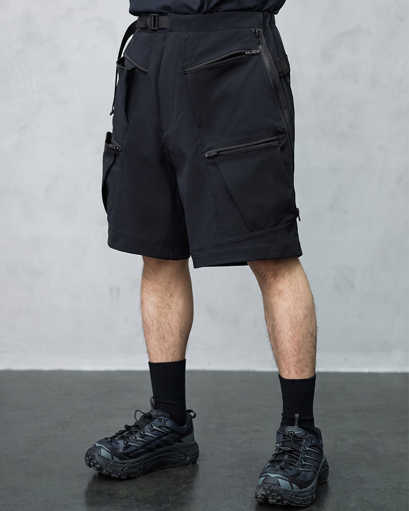 Multi-Pocket Water-Repellent Techwear Cargo Shorts